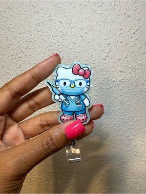 Hello Kitty Charger Nurse Badge Reel